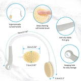 Back Bath Shower Body Brush With Curved Handle for Elderly, Disabled, Limited Mobility