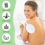 Back Bath Shower Body Brush With Curved Handle for Elderly, Disabled, Limited Mobility
